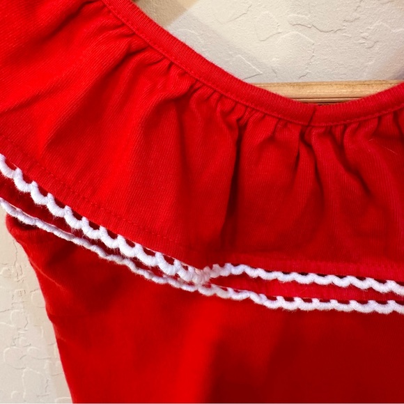 Janie and jack ruffle collar red top - Picture 3 of 5